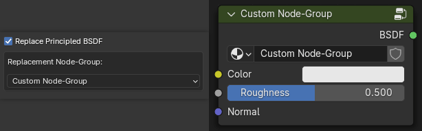 Replace Principled BSDF Custom Node-Group