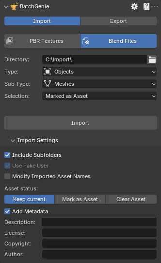 Import Blend Files