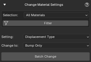 Change Material Settings Utility