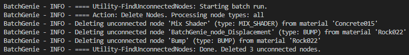 Find Unconnected Nodes Console Example