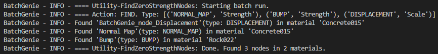 Find Zero Strength Nodes Console Example