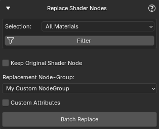 Replace Shader Nodes Utility