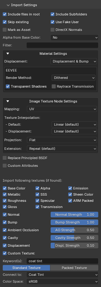 Texture Import Settings