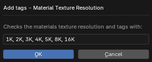 Add Tags - Texture Resolution