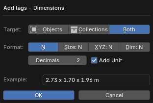 Add Tags - Object And Collection Dimensions
